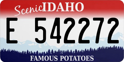 ID license plate E542272