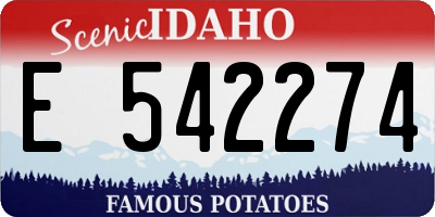 ID license plate E542274