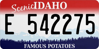 ID license plate E542275