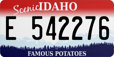 ID license plate E542276