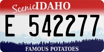 ID license plate E542277