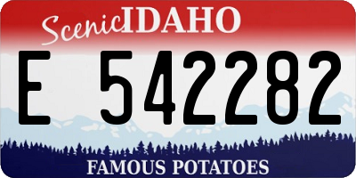 ID license plate E542282