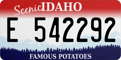ID license plate E542292
