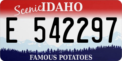 ID license plate E542297