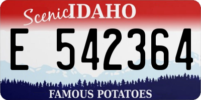 ID license plate E542364