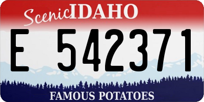 ID license plate E542371