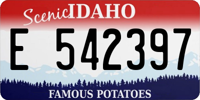 ID license plate E542397