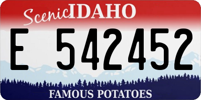 ID license plate E542452