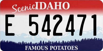 ID license plate E542471