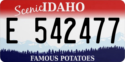 ID license plate E542477