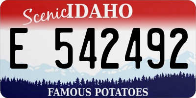 ID license plate E542492