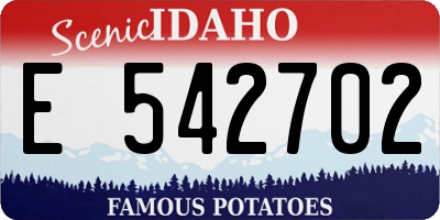 ID license plate E542702