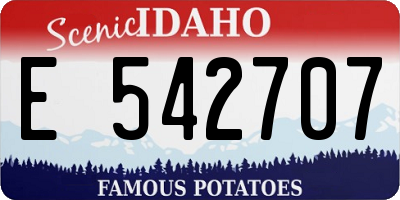 ID license plate E542707