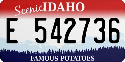 ID license plate E542736