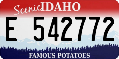 ID license plate E542772