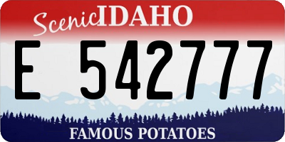 ID license plate E542777