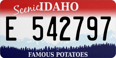 ID license plate E542797