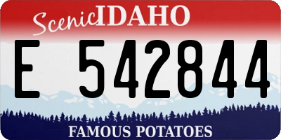 ID license plate E542844
