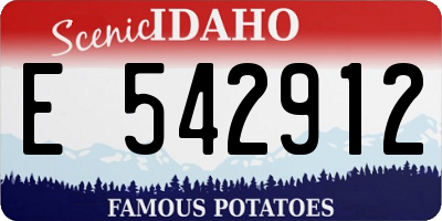 ID license plate E542912