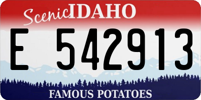 ID license plate E542913