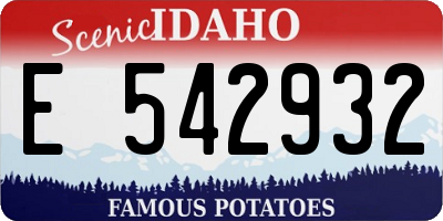 ID license plate E542932