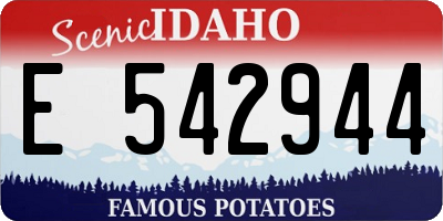 ID license plate E542944