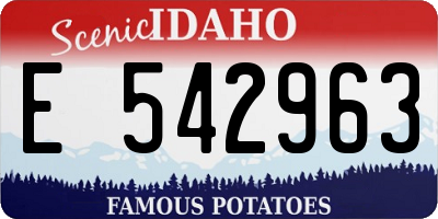 ID license plate E542963