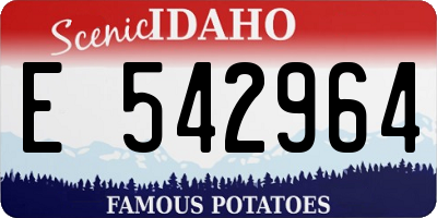 ID license plate E542964