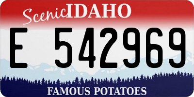 ID license plate E542969