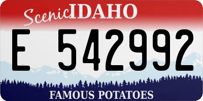 ID license plate E542992