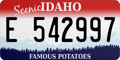 ID license plate E542997