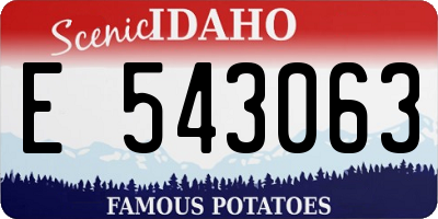 ID license plate E543063
