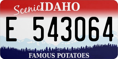 ID license plate E543064