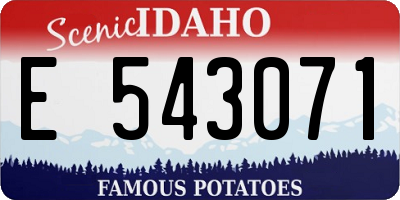 ID license plate E543071