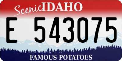 ID license plate E543075