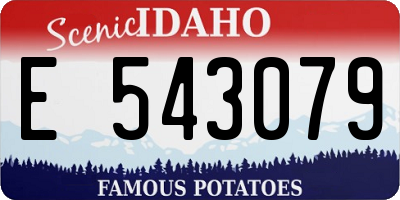 ID license plate E543079