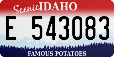 ID license plate E543083