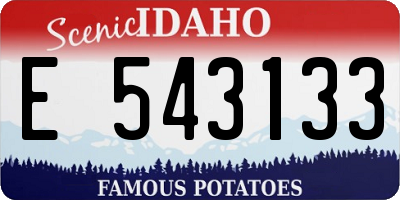 ID license plate E543133