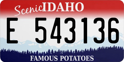 ID license plate E543136
