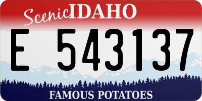 ID license plate E543137