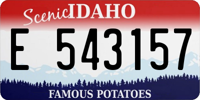 ID license plate E543157