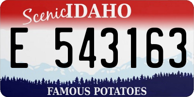 ID license plate E543163