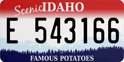 ID license plate E543166