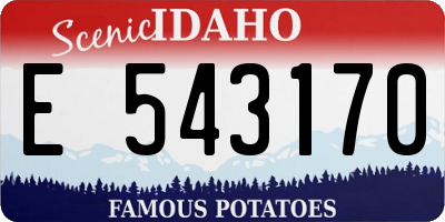 ID license plate E543170