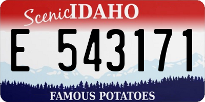 ID license plate E543171