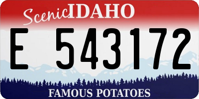 ID license plate E543172