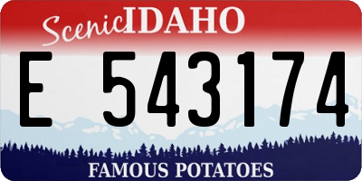 ID license plate E543174