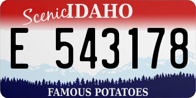 ID license plate E543178