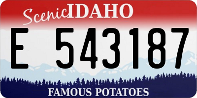 ID license plate E543187