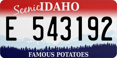 ID license plate E543192